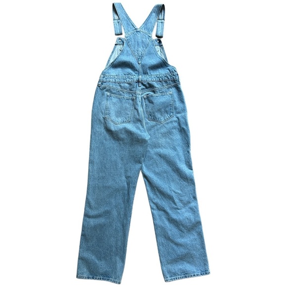 Abercrombie & Fitch Blue Denim Relaxed Fit Overalls Size Medium - Picture 3 of 12